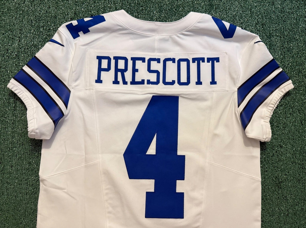 Dak Prescott Dallas Cowboys Jersey #4 Nike Vapor FUSE Elite White Size 44 (Large) NFL