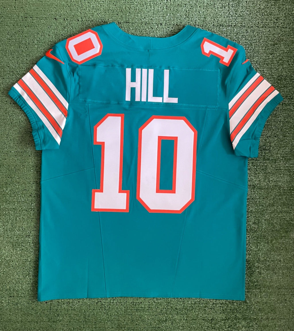 Tyreek Hill Miami Dolphins Jersey #10 Nike Vapor Fuse Elite Blue Size 44 (L) NFL