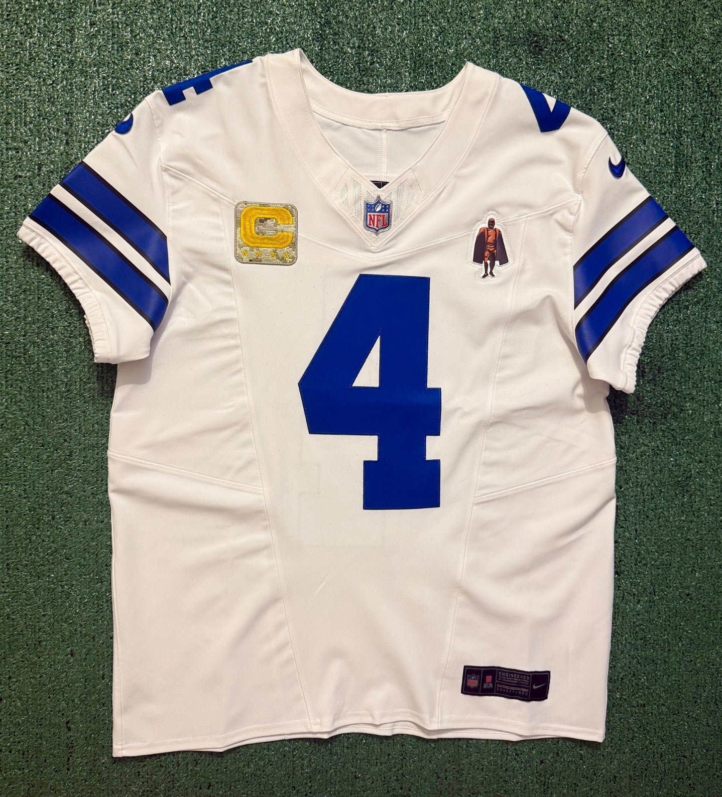 Dak Prescott Dallas Cowboys Jersey #4 Nike Vapor FUSE Elite White Size 44 (Large) NFL