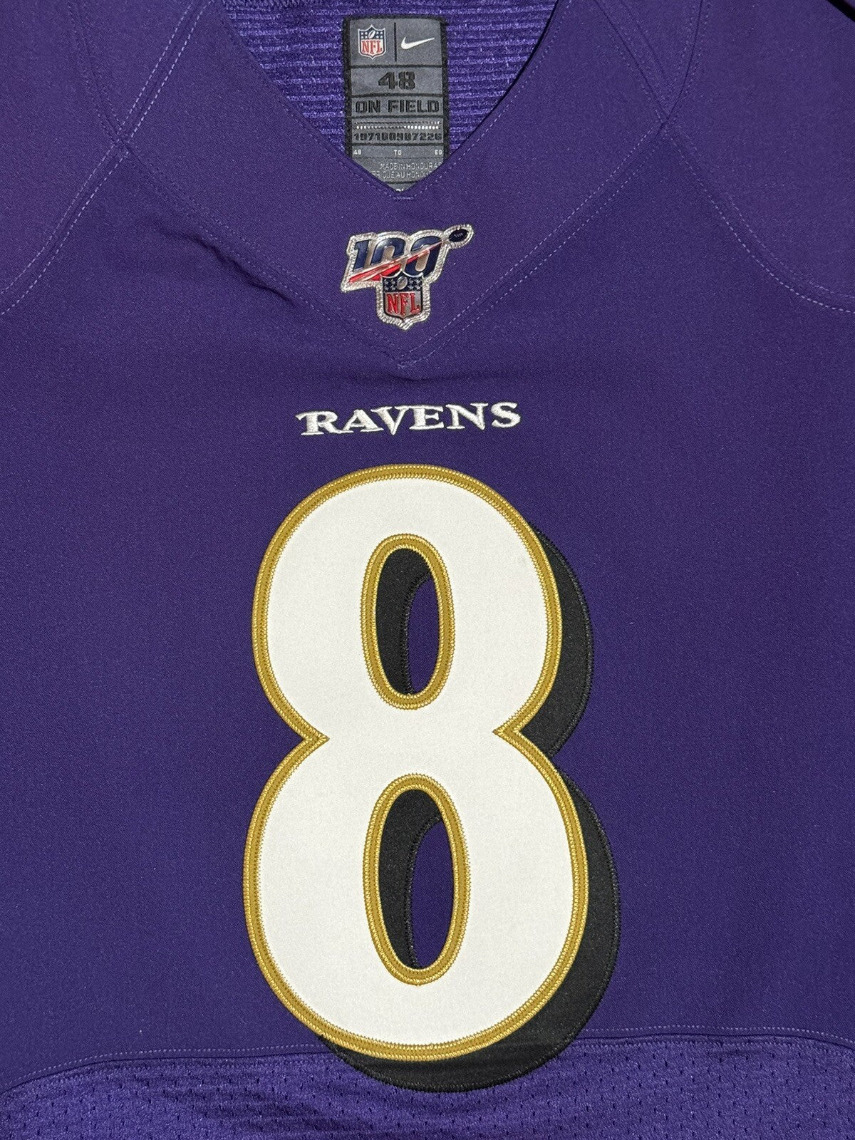 Lamar Jackson Baltimore Ravens Jersey #8 Nike Vapor Elite Purple Size 48 (XL) NFL