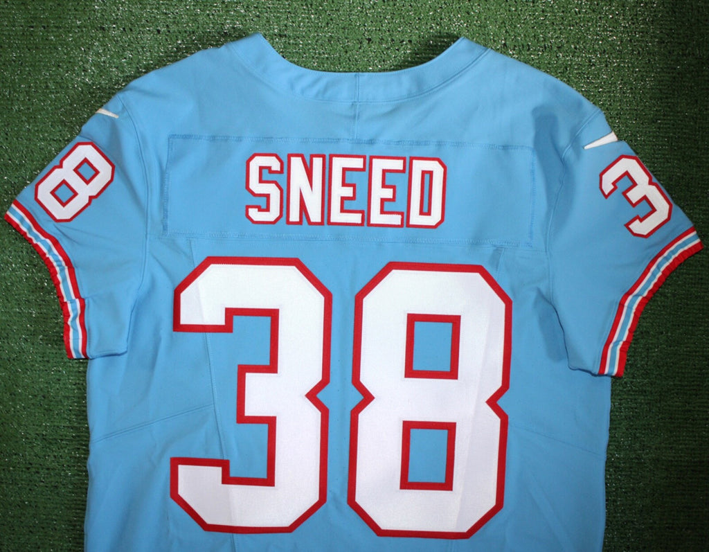 L'Jarius Sneed Tennessee Titans Jersey #38 Nike Vapor Fuse Elite Blue Size 44 (L) NFL