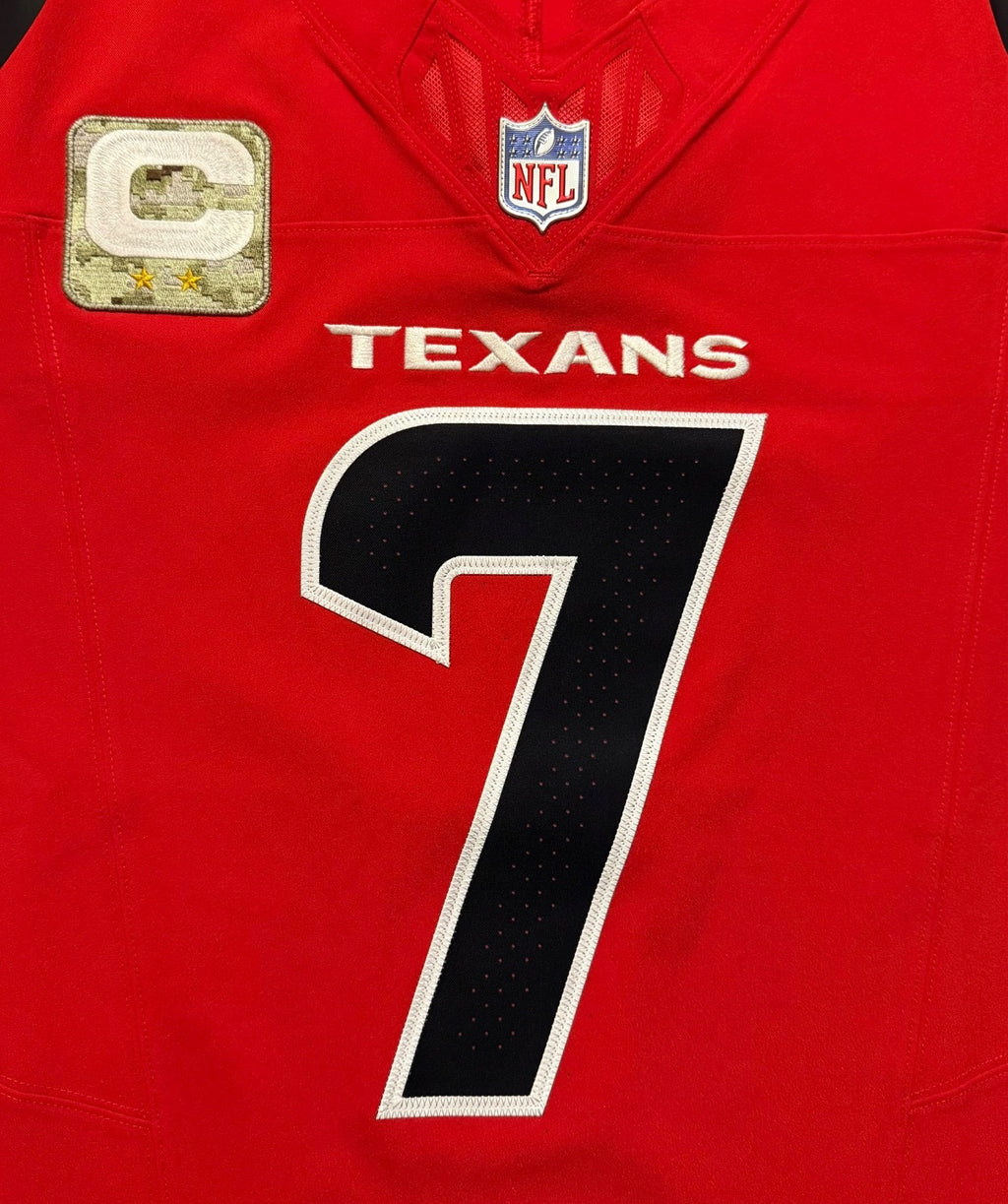 CJ Stroud Houston Texans Jersey #7 Nike Vapor Fuse Elite Red Size 44 (L) NFL