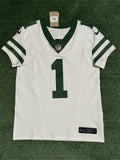 Sauce Gardner New York Jets Jersey #1 Nike Vapor Fuse Elite White Size 40 (M) NFL