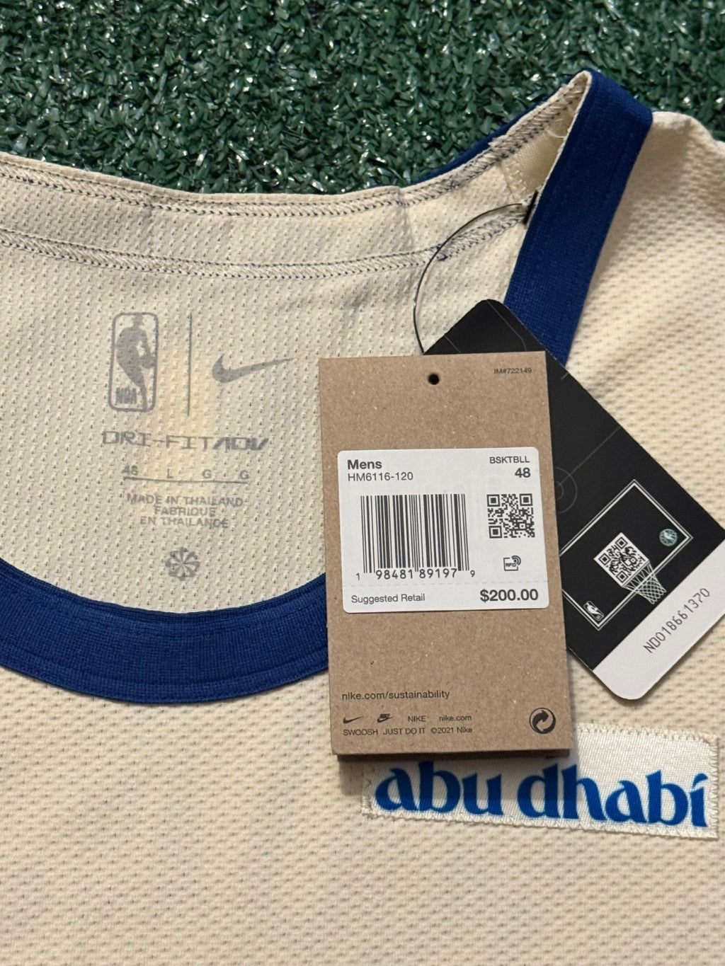 Jalen Brunson New York Knicks Jersey #11 Nike ADV Authentic Cream Size 48 (L) NBA