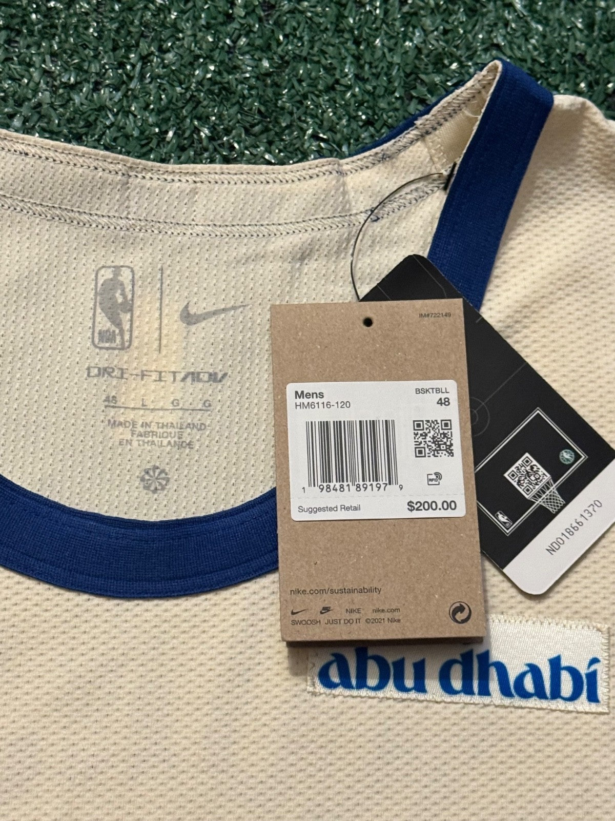 Jalen Brunson New York Knicks Jersey #11 Nike ADV Authentic Cream Size 48 (L) NBA
