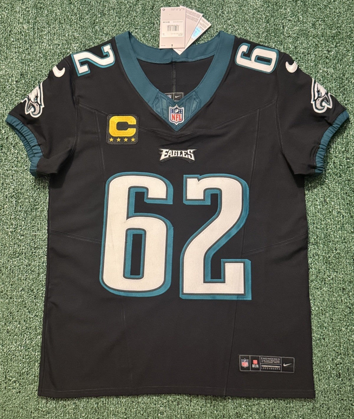 Jason Kelce Philadelphia Eagles Jersey #62 Nike Vapor FUSE Elite Black size 40 (medium) NFL
