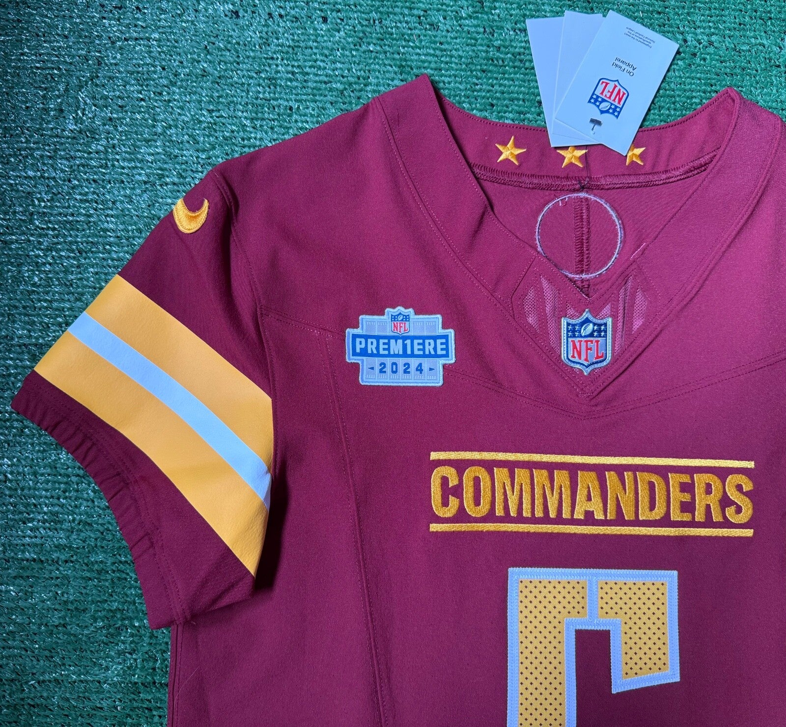 Jayden Daniels Washington Commanders Jersey #5 Nike Vapor Fuse Elite red size 40 (medium) NFL