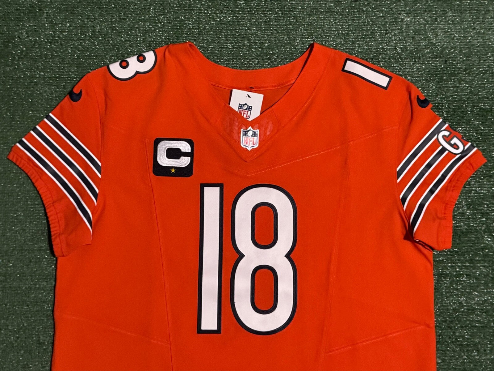 Caleb Williams Chicago Bears Jersey #18 Nike Vapor FUSE Elite Orange Size 48 (XL) NFL