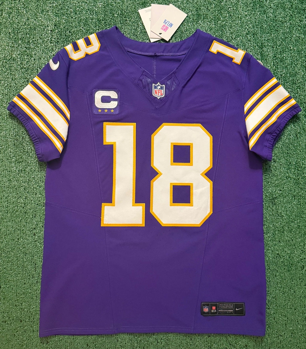 Justin Jefferson Minnesota Vikings Jersey #18 Nike Vapor FUSE Elite Purple Size 40 (Medium) NFL