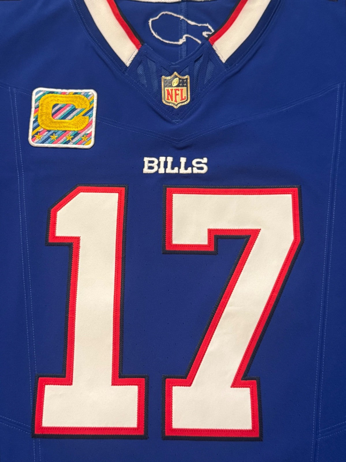 Josh Allen Buffalo Bills Jersey #17 Nike Vapor Fuse Elite Blue Size 48 (XL) NFL