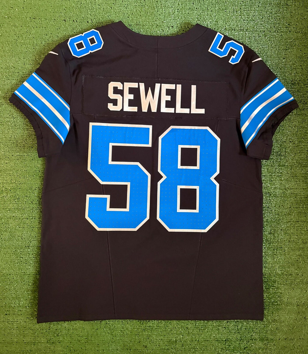 Penei Sewell Detroit Lions Jersey #58 Nike Vapor FUSE Elite Black 44 (Large) NFL