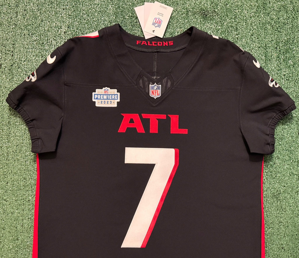 Bijan Robinson Atlanta Falcons Jersey #7 Nike Vapor FUSE Elite Black Size 44 (Large) NFL