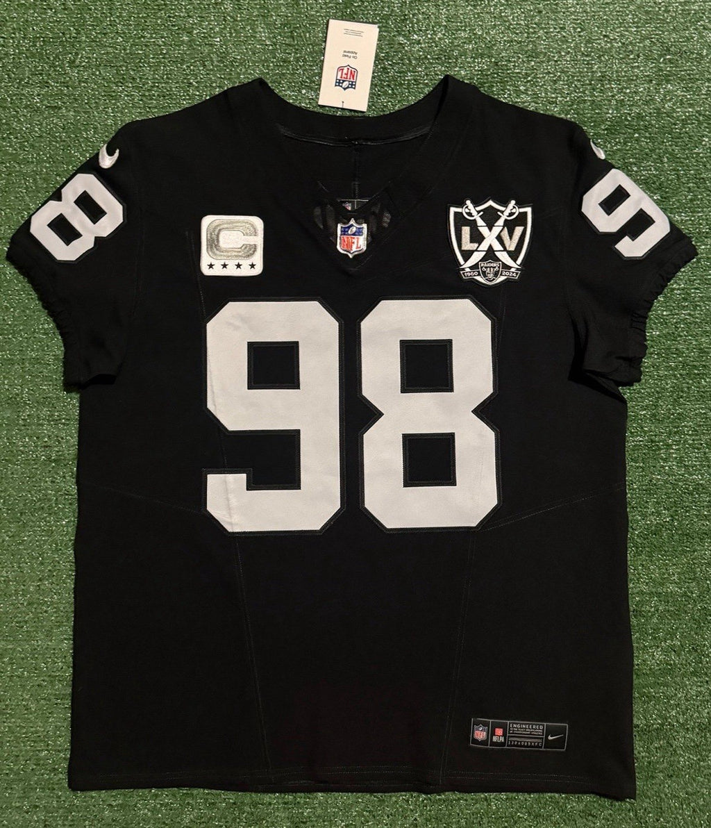 Maxx Crosby Las Vegas Raiders Jersey #98 Nike Vapor Fuse Elite Black Size 44 (L) NFL