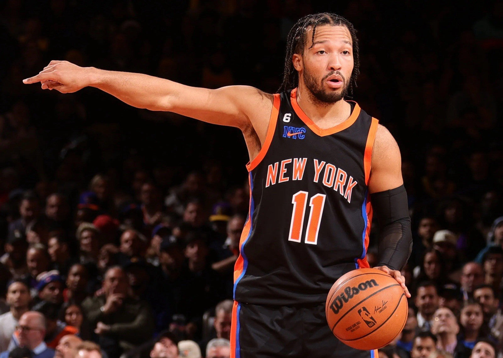 Jalen Brunson New York Knicks Jersey #11 Nike ADV Authentic Black Size 52 (XL) NBA