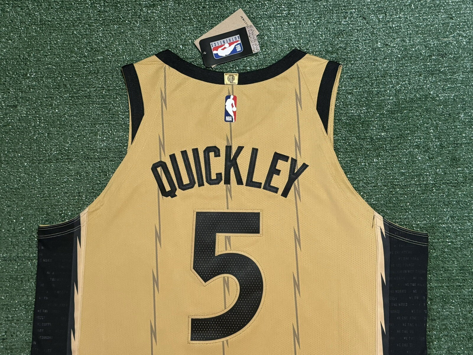 Immanuel Quickley Toronto Raptors Jersey #5 Nike ADV Authentic Gold Size 52 (XL) NBA