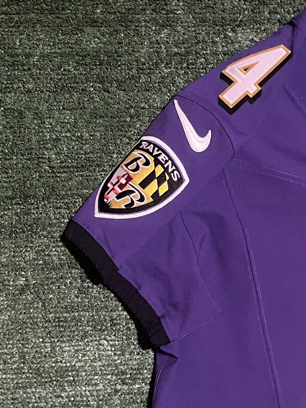 Zay Flowers Baltimore Ravens Jersey #4 Nike Vapor FUSE Elite Purple Size 44 (L) NFL