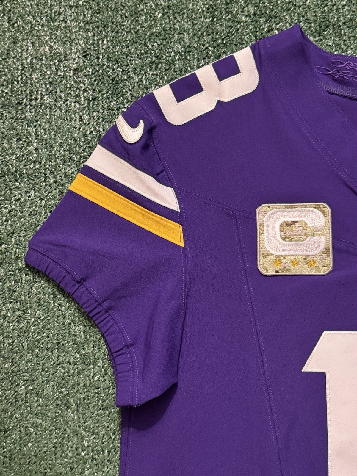 Justin Jefferson Minnesota Vikings Jersey #18 Nike Vapor FUSE Elite Purple Size 44 (Large) NFL
