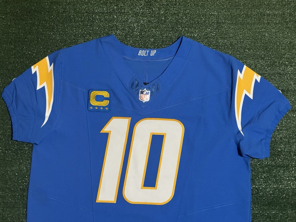 Justin Herbert Los Angeles Chargers Jersey #10 Nike Vapor Fuse Elite Blue Size 48 (XL) NFL