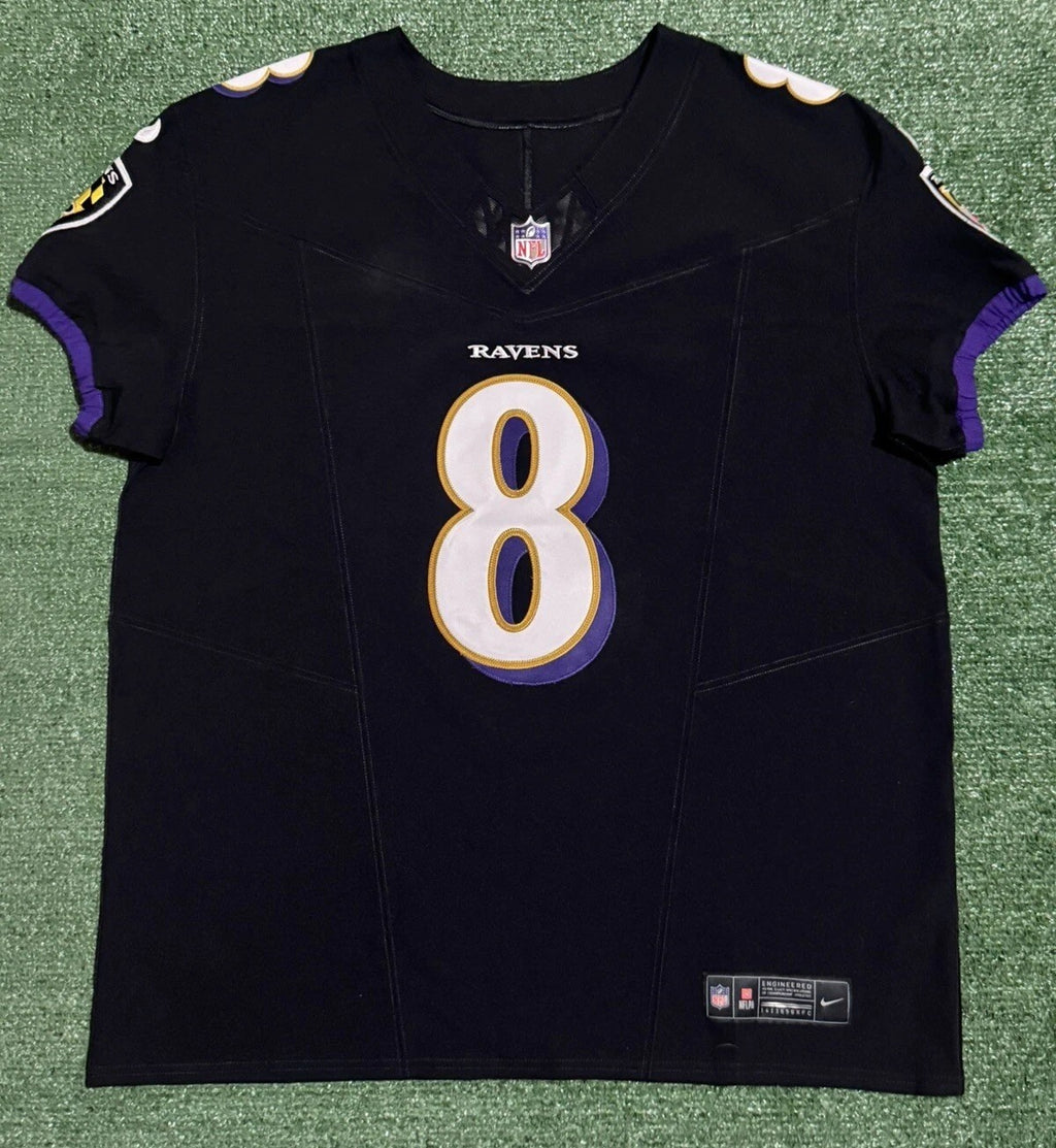 Lamar Jackson Baltimore Ravens Jersey #8 Nike Vapor FUSE Elite Black Size 48 (XL) NFL