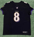Lamar Jackson Baltimore Ravens Jersey #8 Nike Vapor FUSE Elite Black Size 48 (XL) NFL