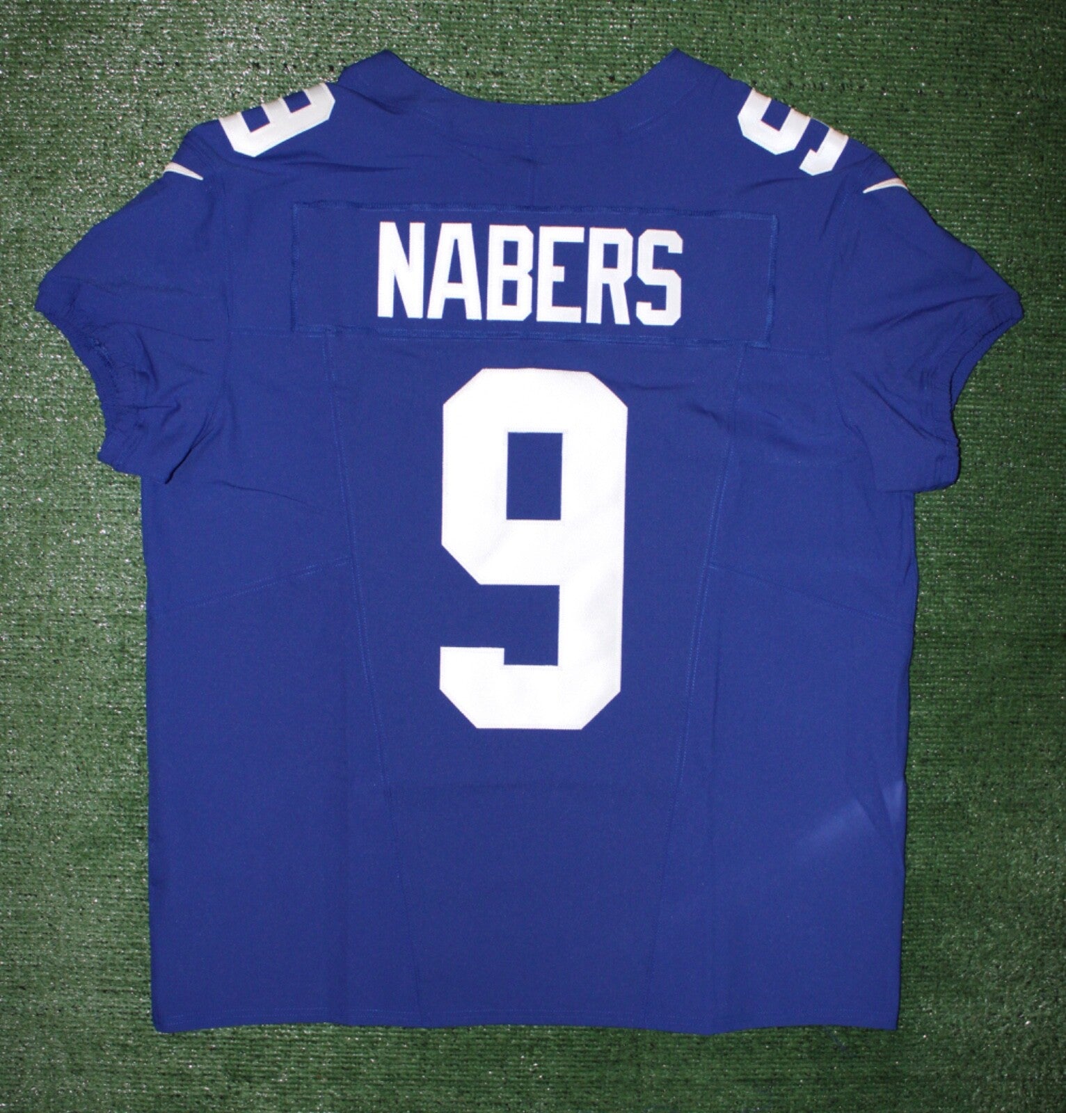 Malik Nabers New York Giants Jersey #9 Nike Vapor FUSE Elite Blue Size 48 (XL) NFL