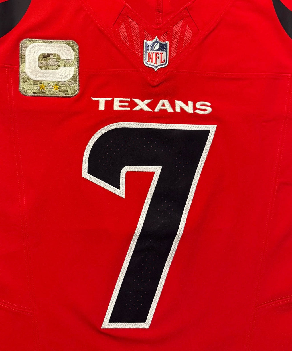 CJ Stroud Houston Texans Jersey #7 Nike Vapor Fuse Elite Red Size 40 (M) NFL