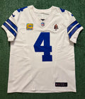 Dak Prescott Dallas Cowboys Jersey #4 Nike Vapor FUSE Elite White Size 44 (Large) NFL