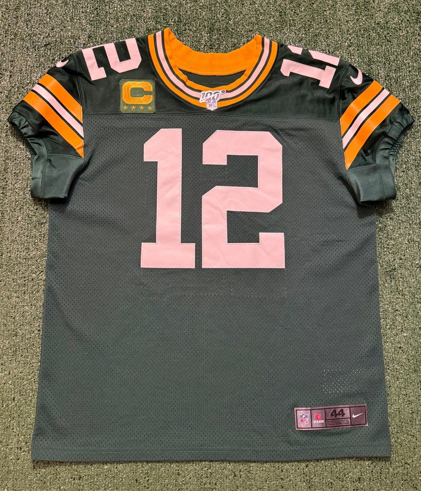 Aaron Rodgers Green Bay Packers Jersey #12 Nike Vapor Elite Green Size 44 (Large) NFL