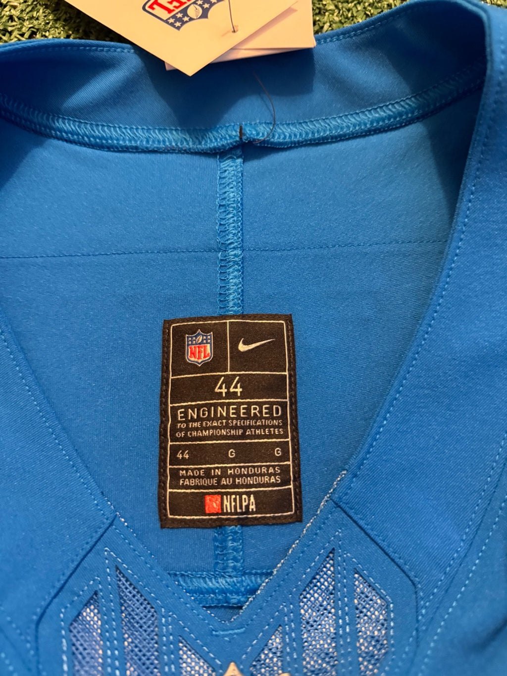 Aidan Hutchinson Detroit Lions Jersey #97 Nike Vapor FUSE Elite Blue size 44 (Large) NFL