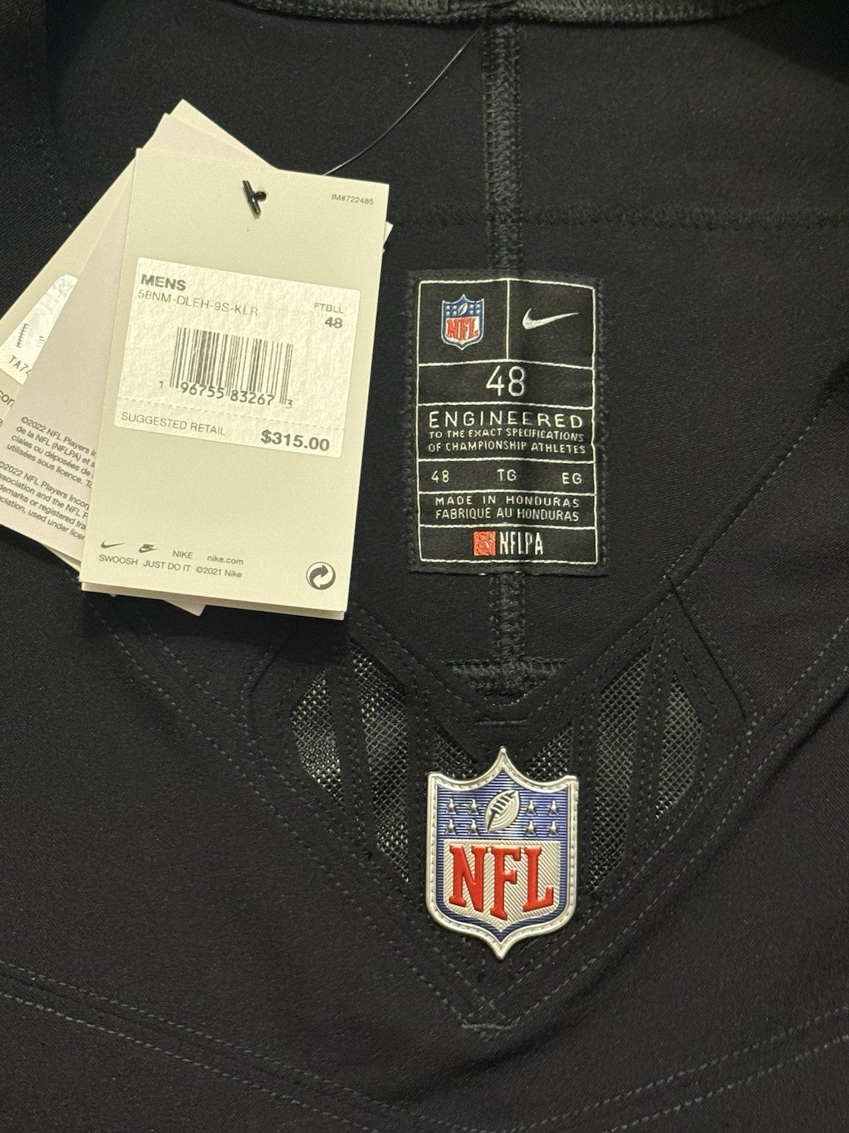 Ashton Jeanty Las Vegas Raiders Jersey #2 Nike Vapor Fuse Elite Black Size 48 (XL) NFL