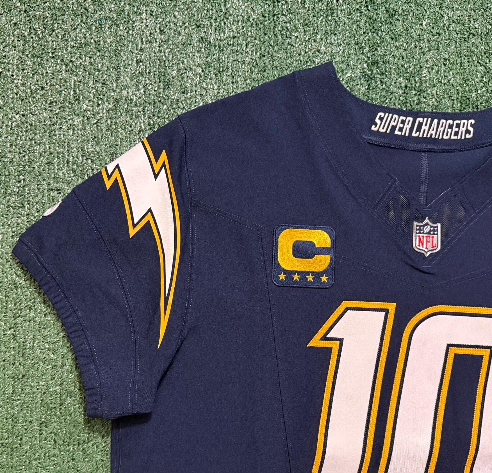Justin Herbert Los Angeles Chargers Jersey #10 Nike Vapor Fuse Elite Navy Size 48 (XL) NFL