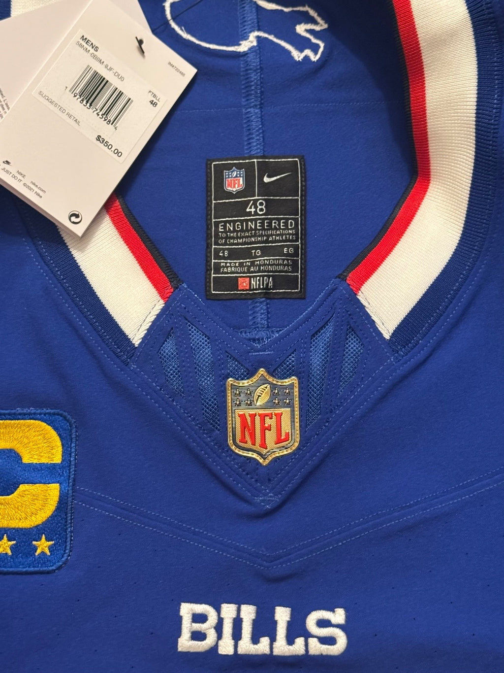 Josh Allen Buffalo Bills Jersey #17 Nike Vapor Fuse Elite Blue Size 48 (XL) NFL