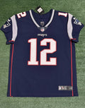 Tom Brady New England Patriots Jersey #12 Nike Vapor Elite Blue Size 48 (XL) NFL