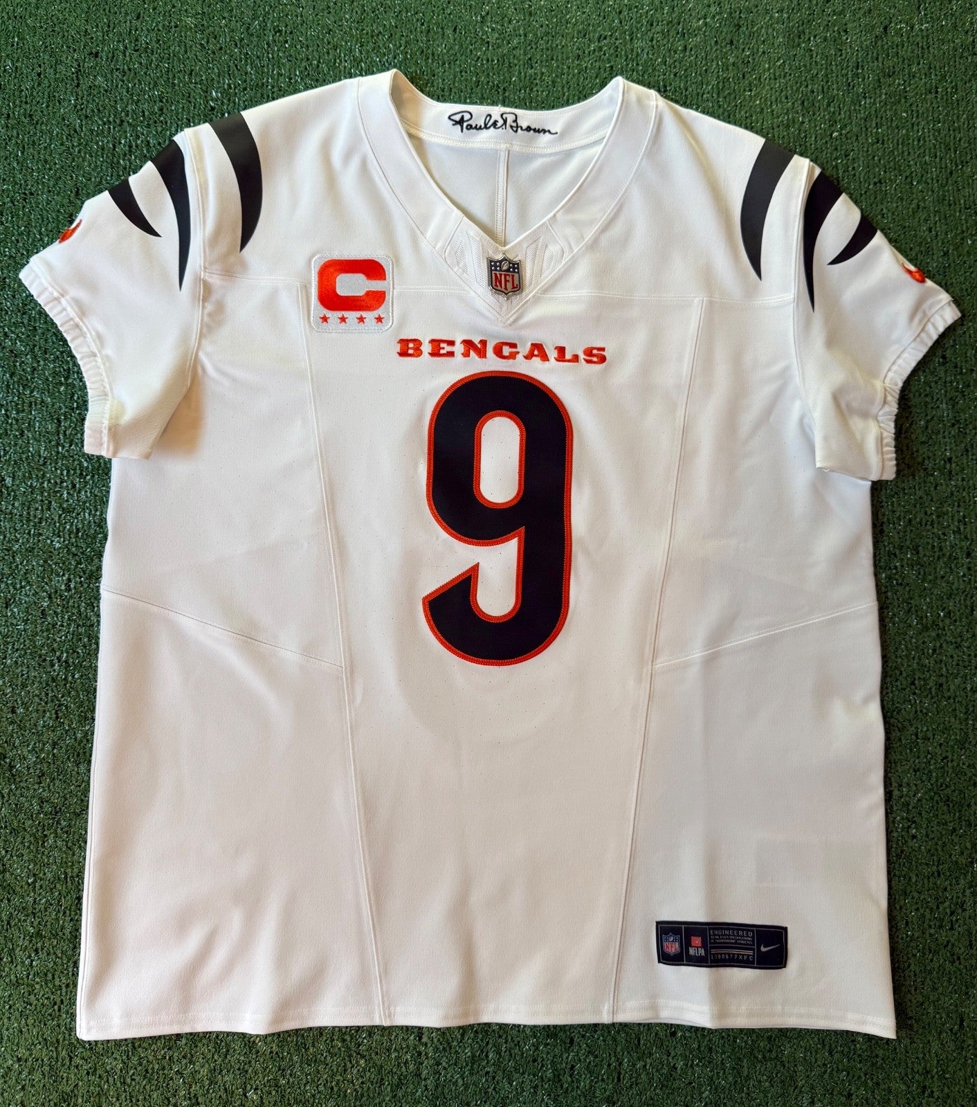Joe Burrow Cincinnati Bengals Jersey #9 Nike Vapor FUSE Elite White Size 48 (XL) NFL