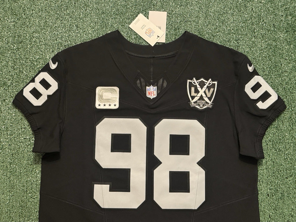 Maxx Crosby Las Vegas Raiders Jersey #98 Nike Vapor Fuse Elite Black Size 48 (XL) NFL