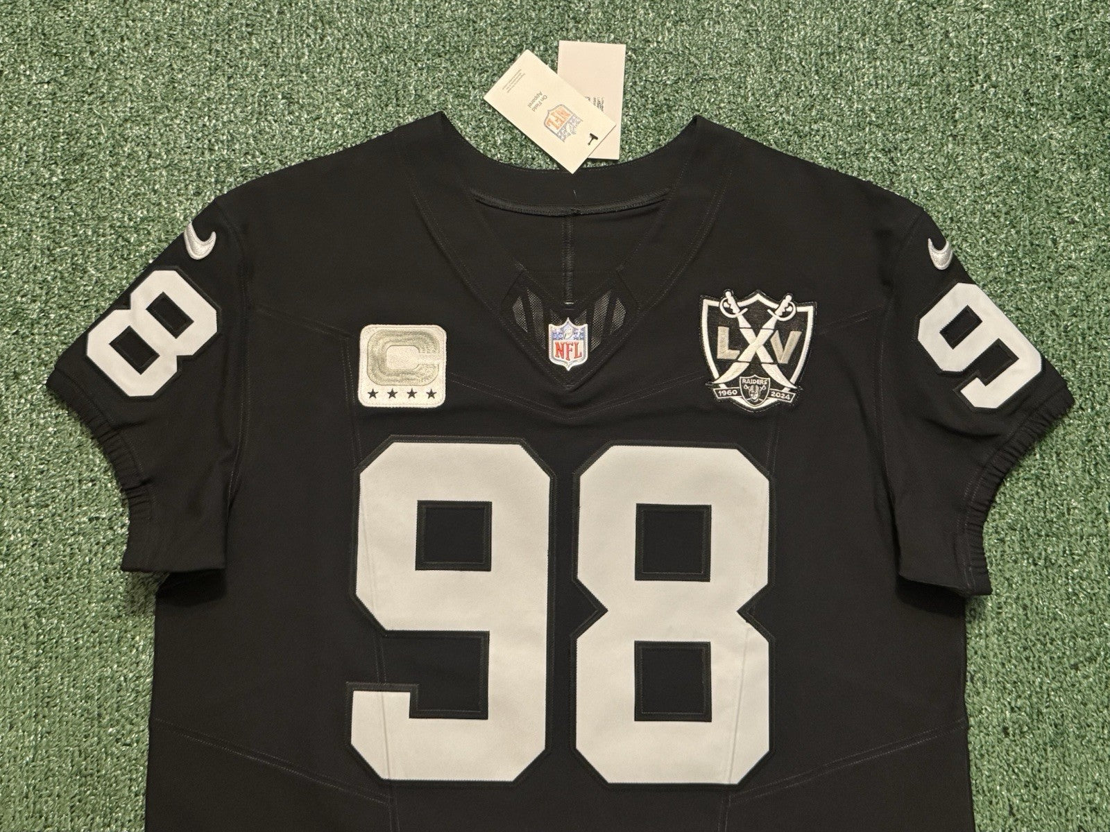 Maxx Crosby Las Vegas Raiders Jersey #98 Nike Vapor Fuse Elite Black Size 48 (XL) NFL