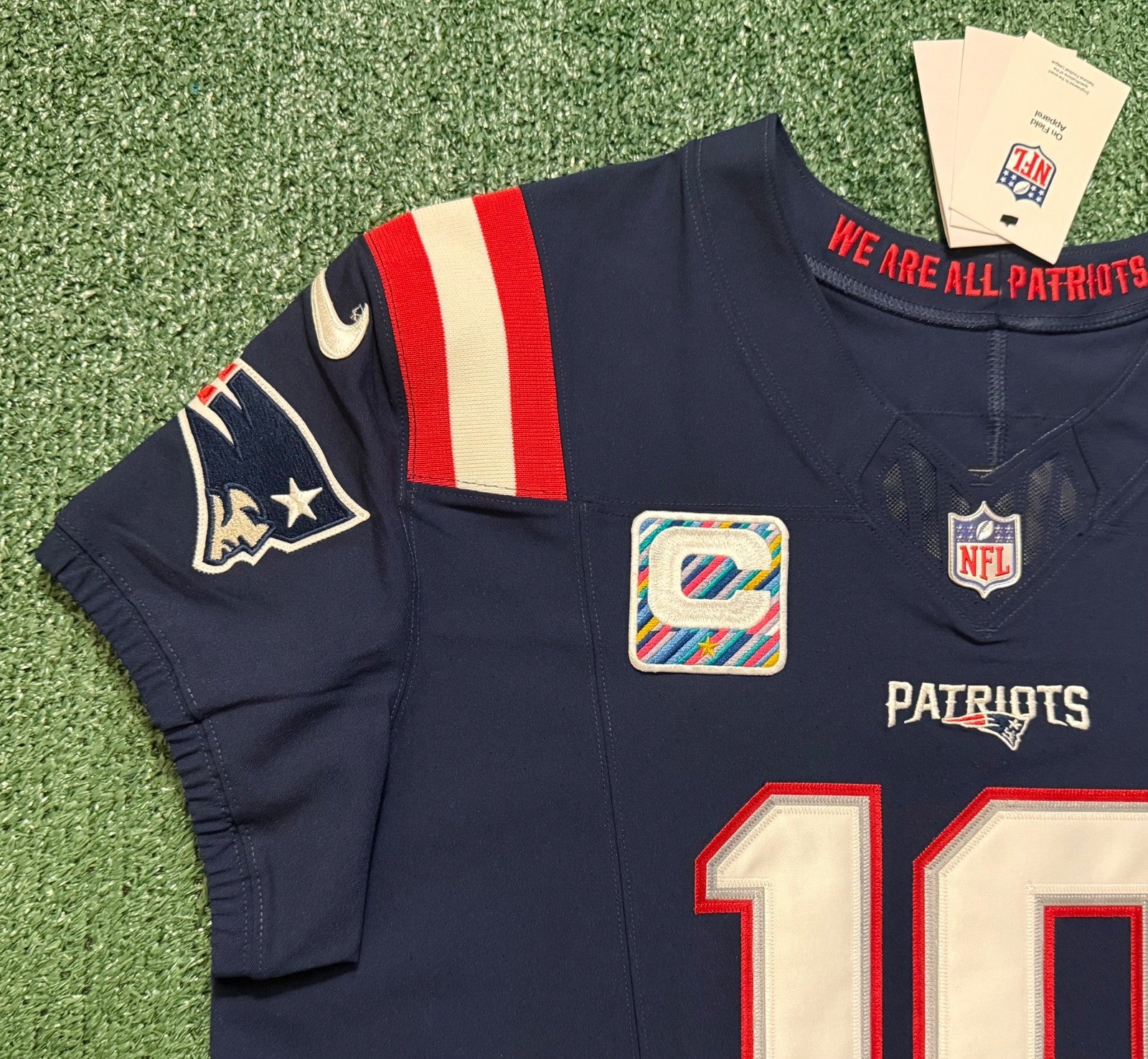Drake Maye New England Patriots Jersey #10 Nike Vapor Fuse Elite Blue Size 48 (XL) NFL