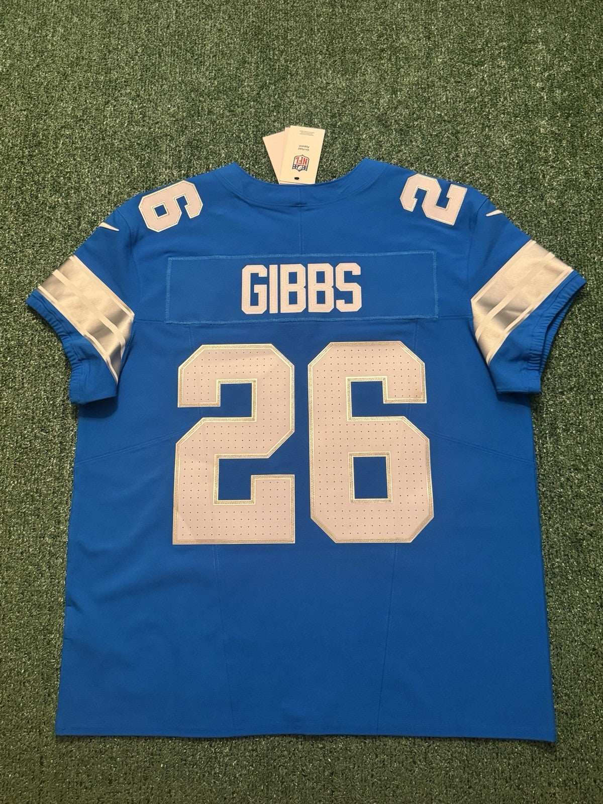 Jahmyr Gibbs Detroit Lions Jersey #26 Nike Vapor FUSE Elite Blue Size 48 (XL) NFL