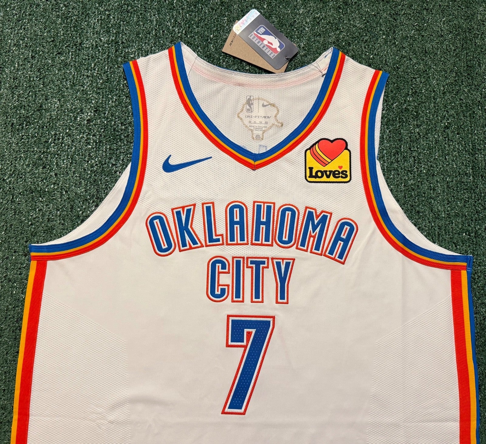 Chet Holmgren Oklahoma City Thunder Jersey #7 Nike ADV Authentic White Size 52 (XL) NBA