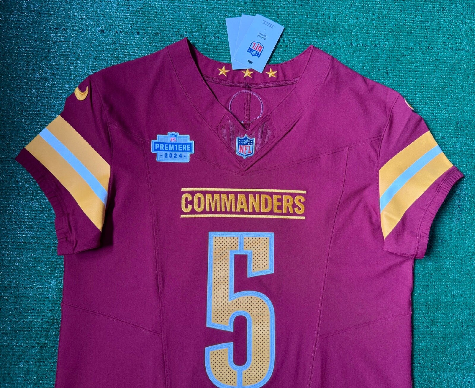 Jayden Daniels Washington Commanders Jersey #5 Nike Vapor Fuse Elite red size 44 (Large) NFL