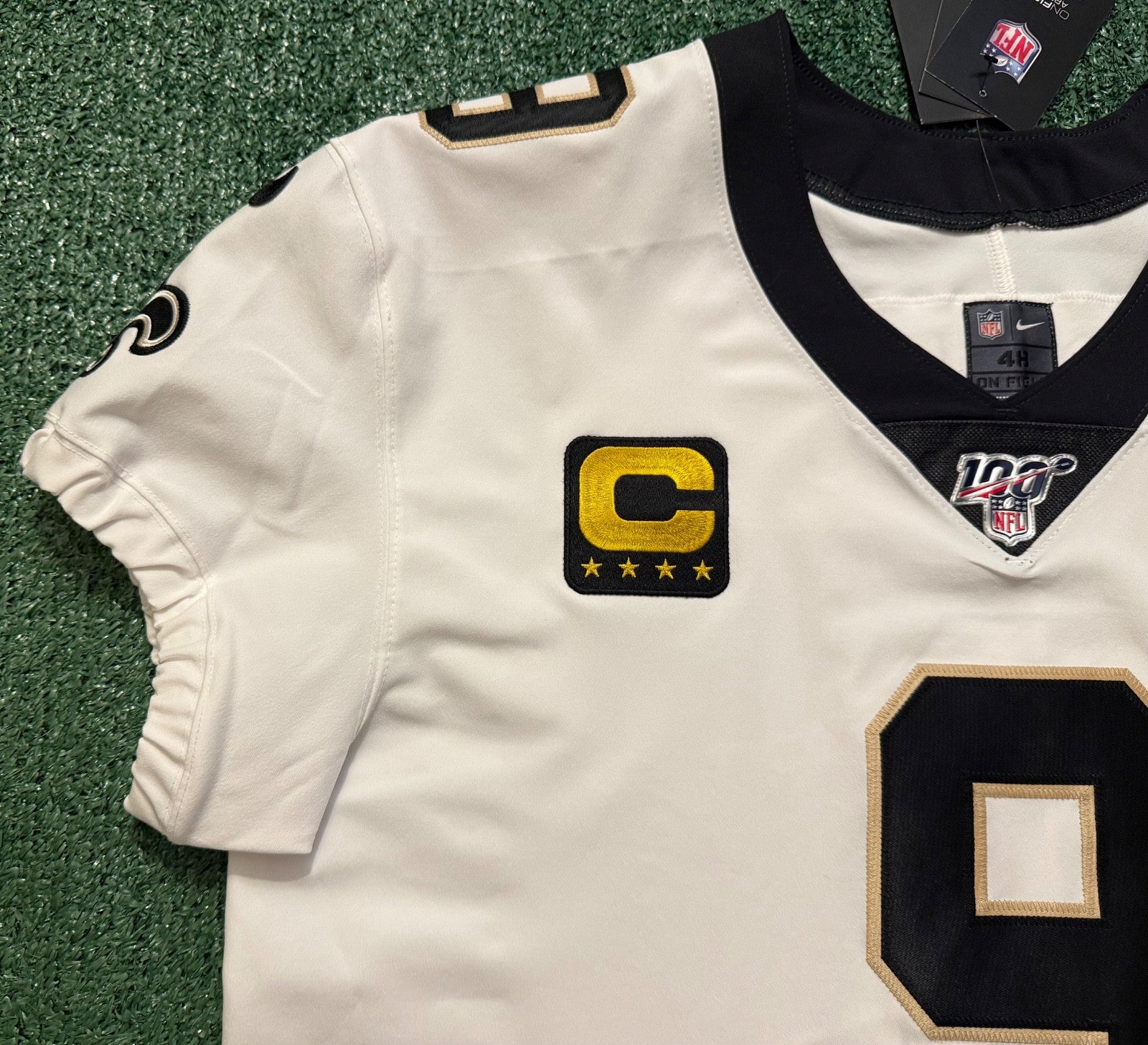 Drew Brees New Orleans Saints Jersey #9 Nike Vapor Elite White Size 48 (XL) NFL