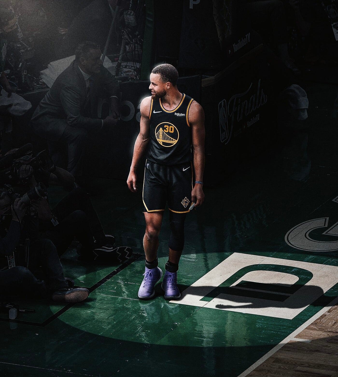 Steph Curry Golden State Warriors Jersey #30 Nike ADV Authentic Black Size 48 (L) NBA