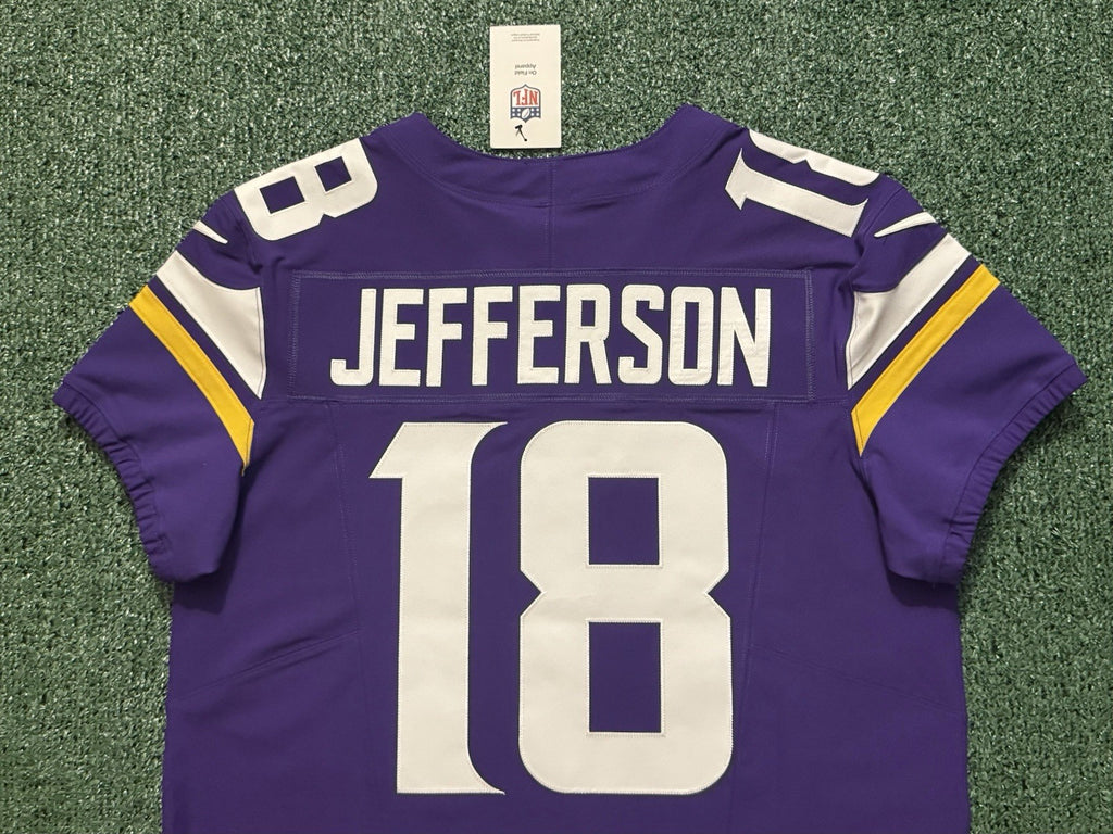 Justin Jefferson Minnesota Vikings Jersey #18 Nike Vapor FUSE Elite Purple Size 44 (Large) NFL
