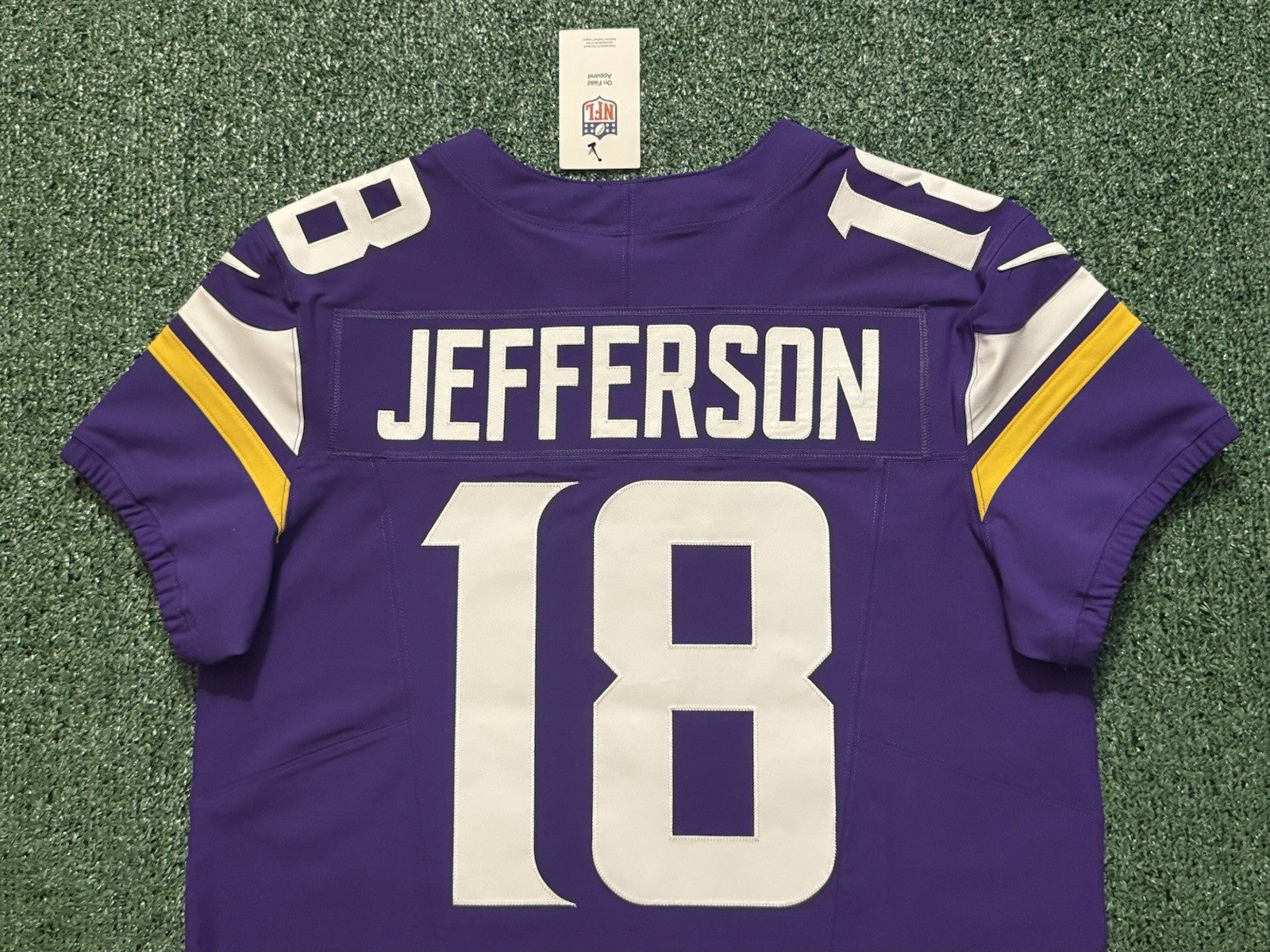 Justin Jefferson Minnesota Vikings Jersey #18 Nike Vapor FUSE Elite Purple Size 44 (Large) NFL