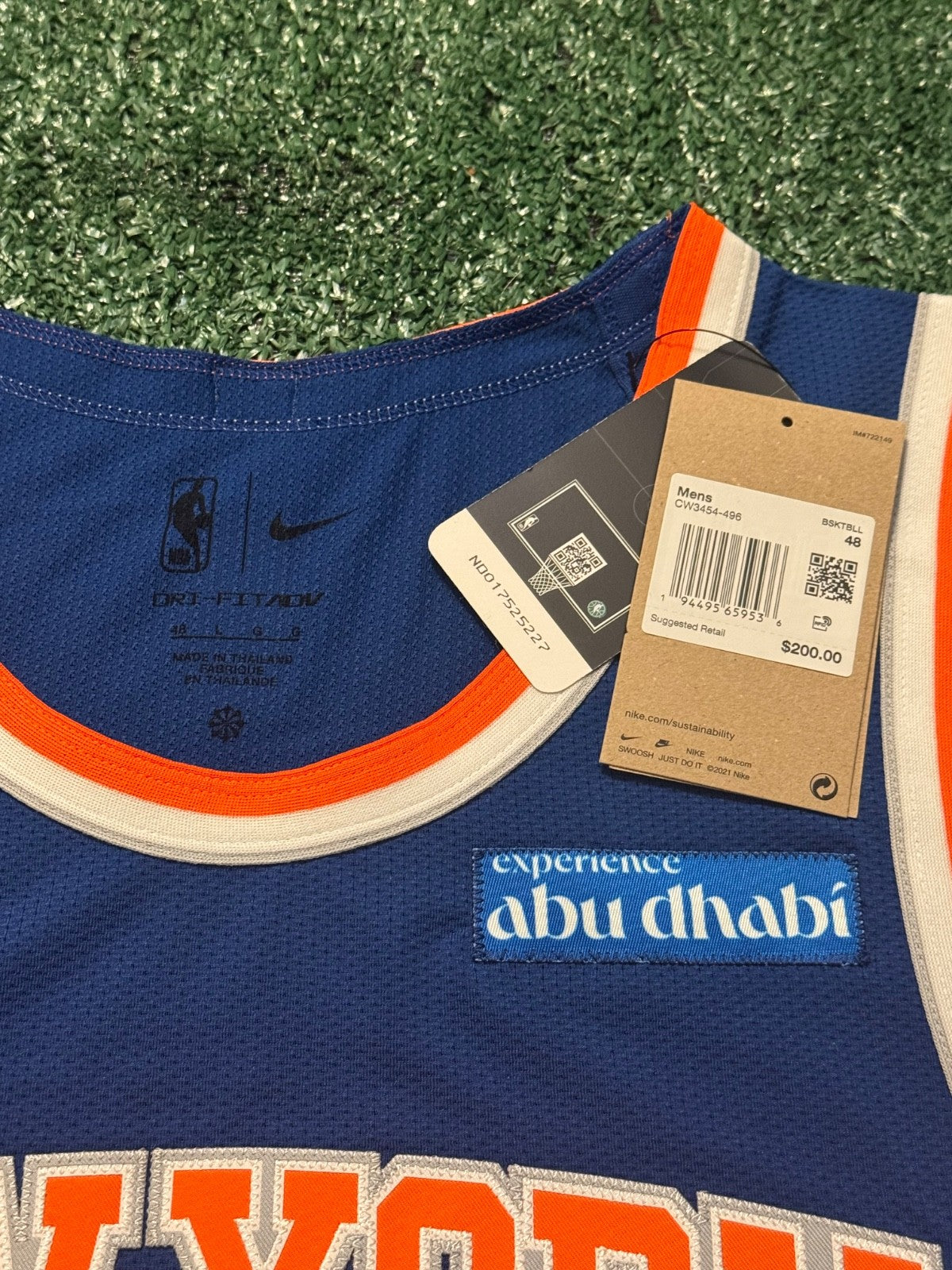 Jalen Brunson New York Knicks Jersey #11 Nike ADV Authentic Blue Size 48 (L) NBA