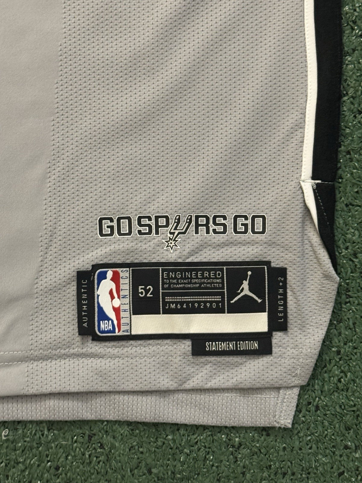 Victor Wembanyama San Antonio Spurs Jersey #1 Nike ADV Authentic Gray Size 52 (XL) NBA