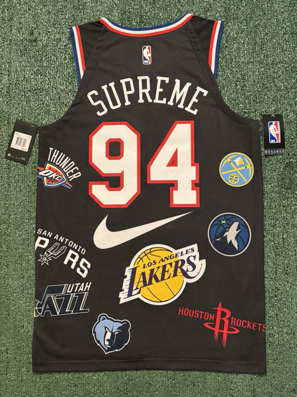Authentic Supreme x NBA x Nike Aeroswift #94 Black Jersey Size 44/Medium