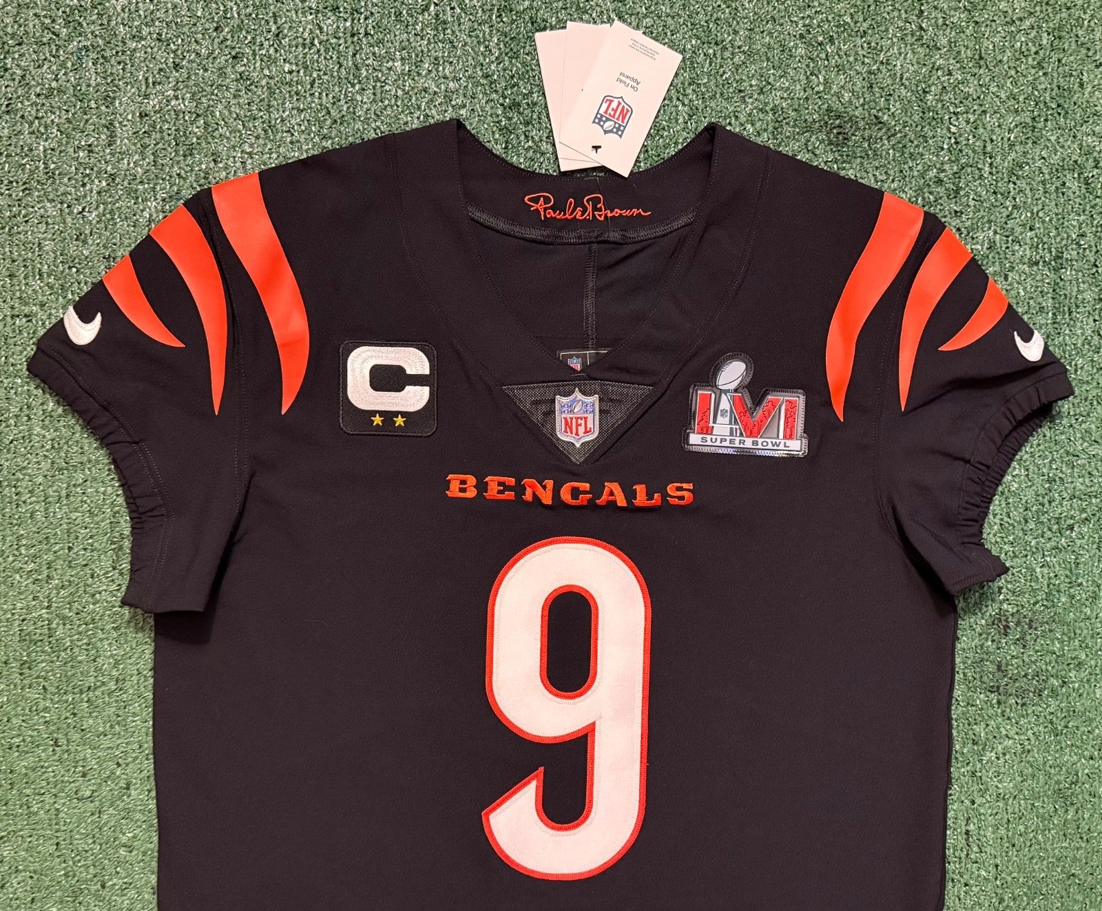 Joe Burrow Cincinnati Bengals Jersey #9 Nike Vapor Elite Black Size 44 (L) NFL