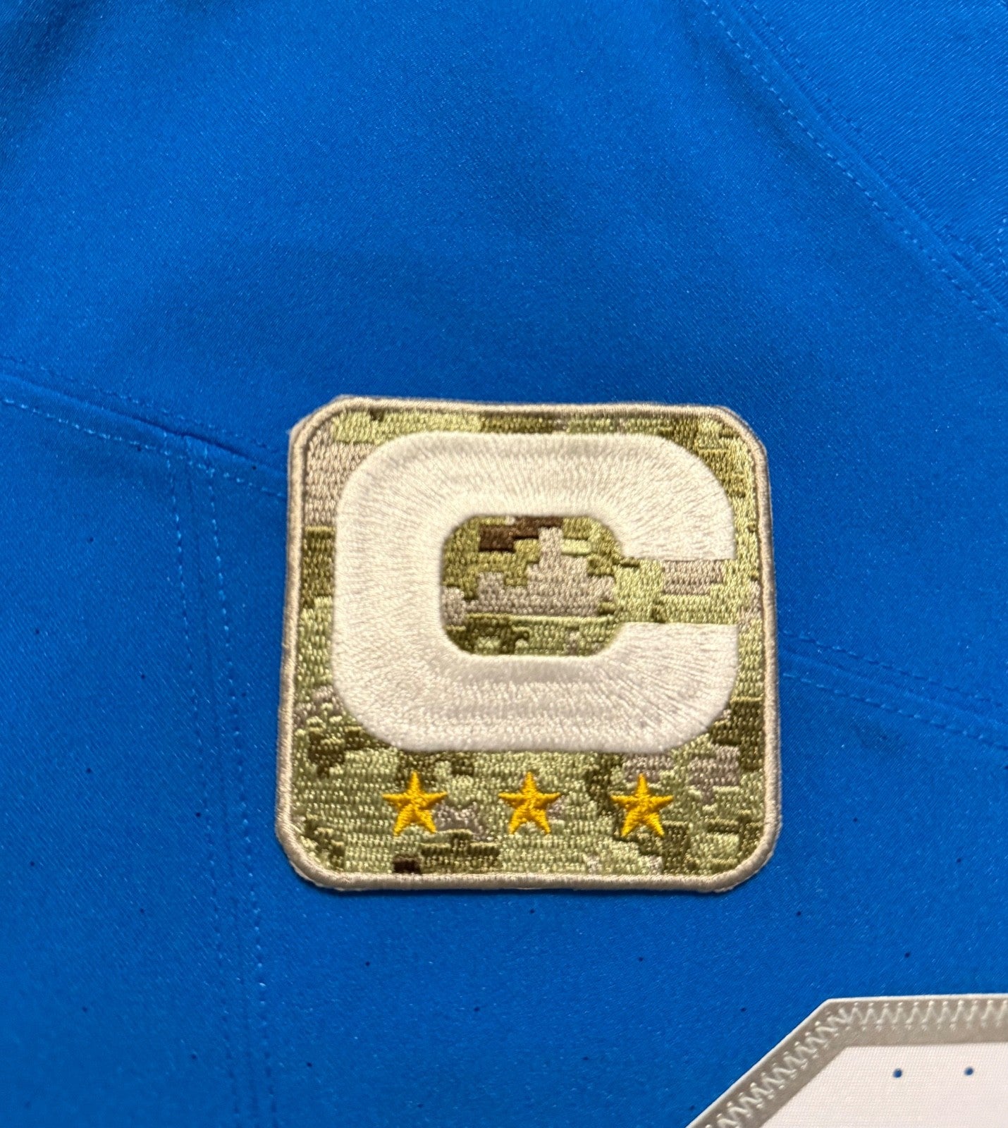 Amon Ra St Brown Detroit Lions Jersey #14 Nike Vapor FUSE Elite Blue Size 44 (Large) NFL