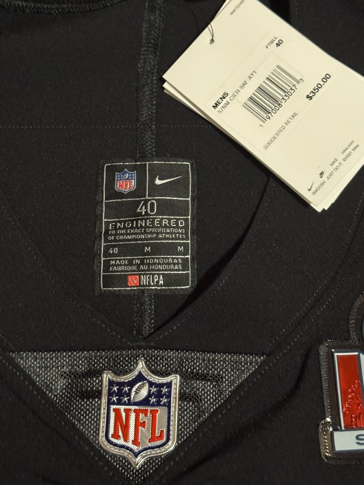 Ja'Marr Chase Cincinnati Bengals Jersey #1 Nike Vapor Elite Black Size 40 (M) NFL